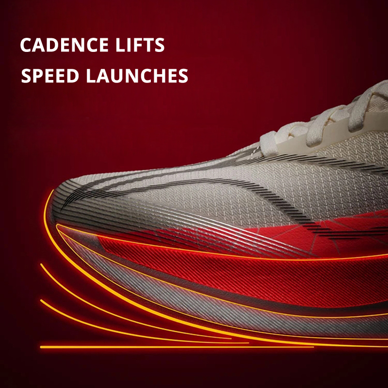 Li-Ning Sepatu Lari Balap RED  - Reflective Night Running Shoes ulasan dan harga