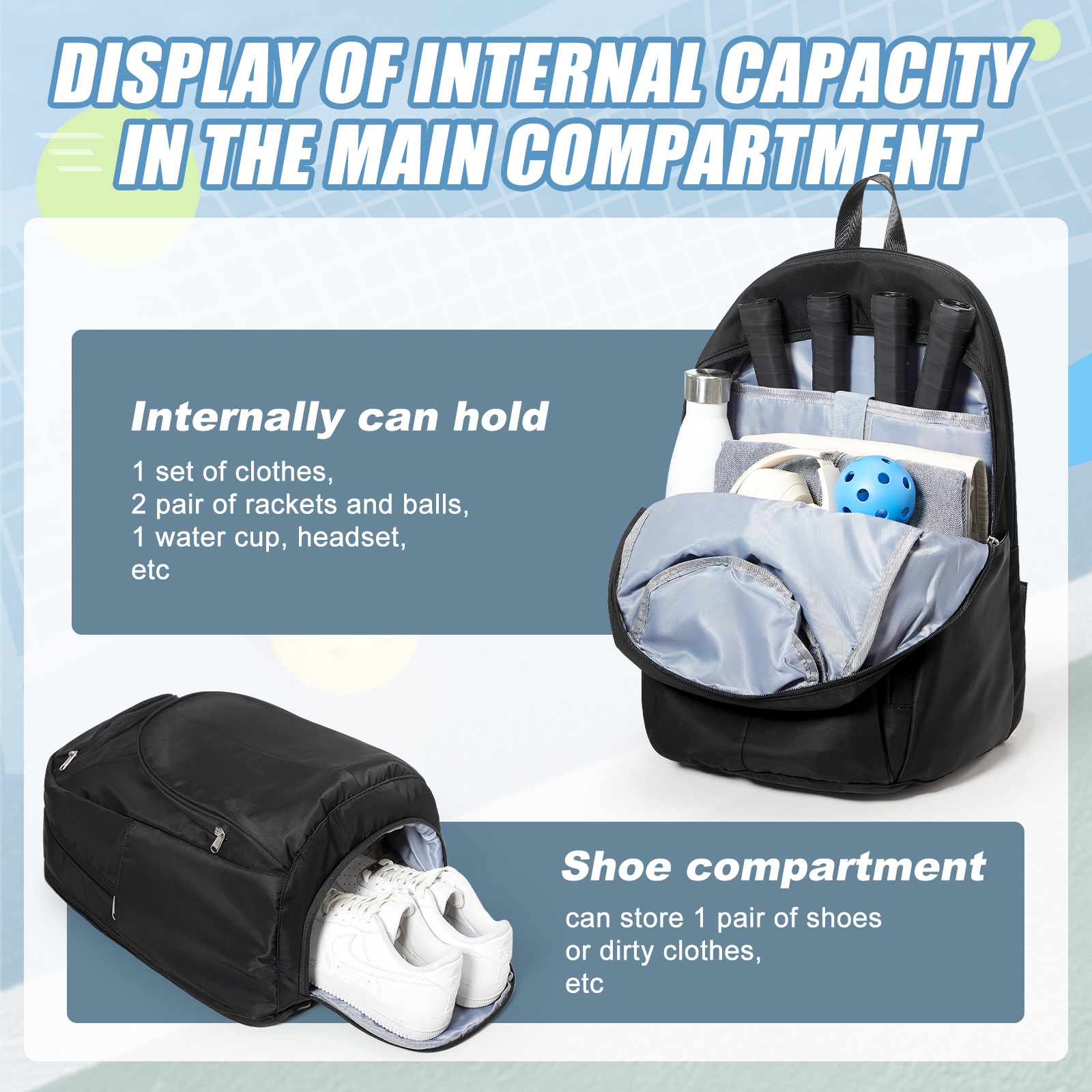 Tas Tenis Ransel Tenis 2 Raket - Men'S Shoes ulasan dan harga